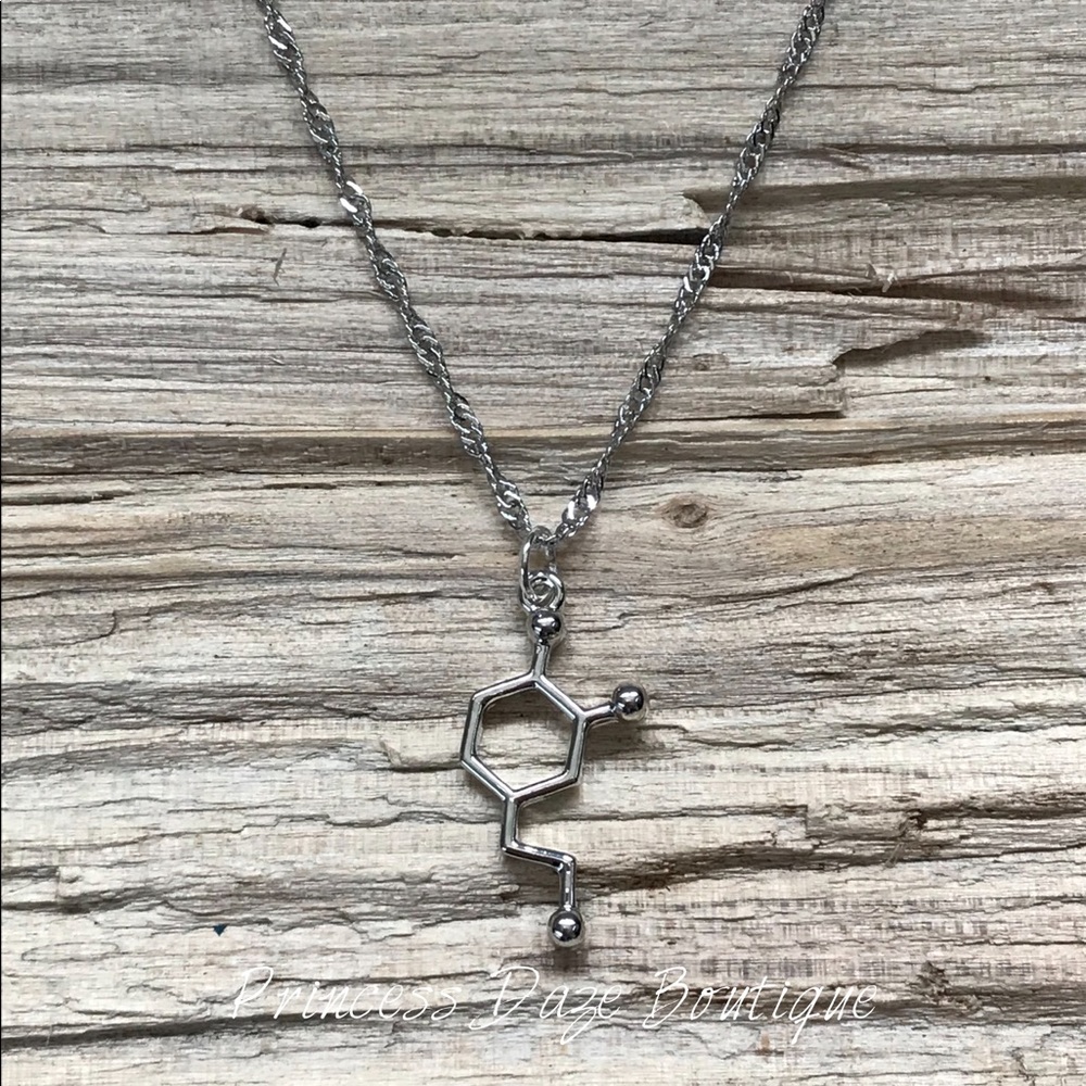 Dopamine Happy Molecule‎ Necklace